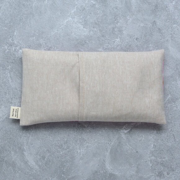 Backyard Birds Pink Floral Cotton Weighted Eye Pillow Hot/Cold Pack - Picture 4 of 4